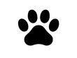© Oisin - Isolated black animal paw print, dog or cat silhouette icon for pets and veterinary design
