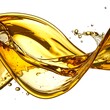 © Ami - Golden liquid splashing and swirling dynamically