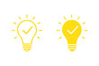 ©   - Light bulb icon set. Idea icon. Lamp concept. Light bulb, isolated in modern outline, flat, and colored design. Vector illustration