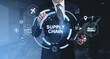 © ImageFlow - Business professional interacting with digital supply chain inte