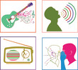 © Kolimuddin - Four-panel of sound, music, radio, and communication
