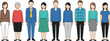 © Mossadessur Rahman - Vector illustration of diverse group of people in casual and business attire standing together in community concept
