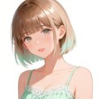 © Molang Visual - Anime Girl with Short Light Hair Portrait
