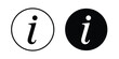© Vince - Info icon set vector symbol in black filled and stroke style