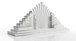 © PARUL - Abstract 3 d white representing data growth with stairs and light beams