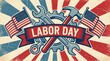 © Muhammad - Vintage USA flag illustration featuring a patriotic July 4th independence day poster design with a retro grunge label and stars symbol