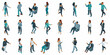 © Roni - Isometric illustration depicting diverse people in various everyday activities
