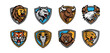 © caricuanpep2 pep - Animal crests emblem set illustration wildlife badges