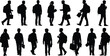 © MD. SOHAN MIA - Diverse silhouettes of people walking with backpacks and briefcases in various poses