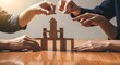 © 48Reha - Collaboration and Learning: Building Blocks on Wooden Table