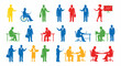 © Hamdan - People in various office settings working.