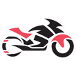© Mamun - Stylized black and red silhouette of a sport motorcycle