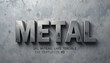 © YEASIN - Metal 3d text effect with concrete texture background.