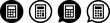 © ochikosan - 電卓のアイコンセット 計算・会計・数字 モノクロUIデザイン素材 Calculator Icon Set Accounting Calculation Monochrome UI Design