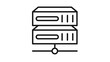 © Waleed - Black vector icon of stacked server units with a network connection symbol, minimalist illustration representing data center, cloud computing, web hosting, database storage, and IT infrastructure.