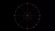 © antishock - Pink geometric design. Circle with radiating lines, connected dots forming polygon. Minimalist aesthetic, dark background.