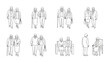 © Yashani - People CAD Block Set for Architectural Elevation and Interior Design Drawings – Elderly Couple Outline Vector Collection