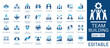© Iconify - Team Building and Teamwork solid icon set. Featuring leadership, conflict resolution, employee engagement, and brainstorming. Vector icons for HR management and corporate leaders.