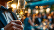 © ABF_MATEO - Elegant toast with sparkling beverage, celebration at sunset event