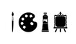 © Protima - Minimal art drawing silhouette icon set vector illustration