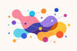 © Atika Khan - Abstract Colorful Fluid Shapes and Dots Form a Dynamic Composition Representing Connection and Communication. Modern Vector Illustration of a Digital Network, Data Visualization, and Synergy.