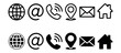 © Sidratul Muntaha 5 - Contact information icons set for website and application featuring phone email location and communication symbols modern vector illustration