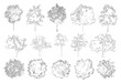 © Manon - Vector pack of trees in elevation and plan view for use in architectural drawings