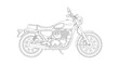 © Mangnu - Classic motorcycle line art.