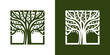 © popeye - Tree logo icon, Garden plant natural symbols template. Tree of life branch with leaves business sign collection. Vector illustration.