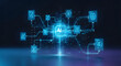 © Nipa Akter - Artificial Intelligence Network Connections and Data Processing