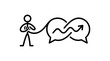 © Abibonart - Person Holding a Line Connected to Speech Bubbles