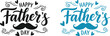 © ShamsulIslam - Happy father's day stylish typography with mustache designs for dad