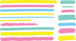 © AYESHA - A colorful illustration of horizontal lines in various pastel shades, used as a design concept for art and vector graphics.