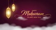 © Purple 3 - Happy muharram a colorful islamic new year festival background for muslims
