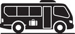 © NusratJahan - Black bus icon, vehicle silhouette, transportation symbol, luggage carrier