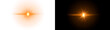 © rehena - PNG image of A bright golden anamorphic lens flare effect creates a vibrant glowing light streak displayed on transparent background