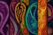 © nabakumar - paisley patterns in boho color scheme