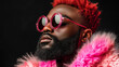 © apimagine - A man with his own unique style, expressing his attitude with confidence and individuality, highlighted by bold red accents.