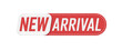 ©  TOFEL - New arrival label, red and white promotional tag