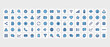 © Shadoweee - Blue and navy outline on white squares user interface