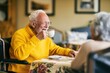 © Prazis Images - Senior Man in Wheelchair Enjoying a Cup of Coffee in a Cafe
