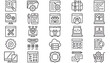 © Mdraza - 25 Black Vector Icon Set Collection for Web Development, UI/UX Design, Software Programming, Cloud Computing, SEO Analytics, E-commerce, Technical Support, Maintenance, and Digital Technology.