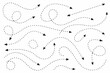 © Bipul - Abstract swirling lines with arrows pointing in various directions on white