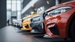 © YuliaLyubimova - Luxury cars lineup in modern showroom premium automotive retail dealership choice concept