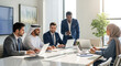 © Arrhman - Diverse Business Team Meeting in Modern Office Collaboration Strategy.