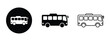 © Gary D. Marlow - Bus icon vector set, public transport symbol and bus signage icons for travel apps, navigation systems, city transit, UI/UX design, and transportation graphics