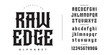 © Kiki - Raw Edge sharp modern blackletter font for aggressive sports branding and urban street culture design
