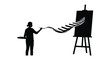 © Rehman - Artist creates a path forward with a brushstroke, symbolizing innovation and progress.