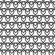 © Absarul - Seamless pattern of interlocking heart shapes a minimalist black and white graphic design for Valentines Day or romantic backgrounds vector illustration vector illustration