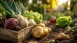 © Wanischa - Harvesting fresh root vegetables in a vibrant garden outdoor scene close-up view sustainable farming concept